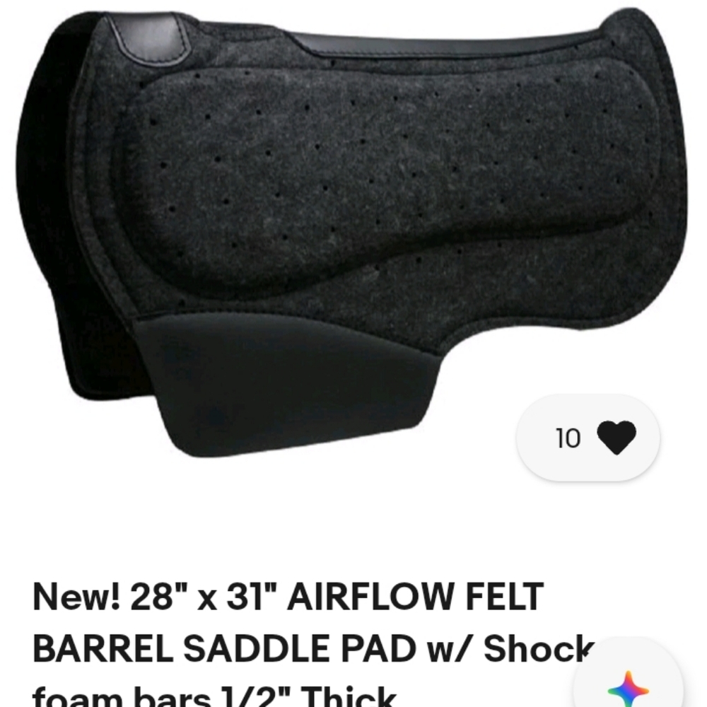 Black Barrel Saddle Pad